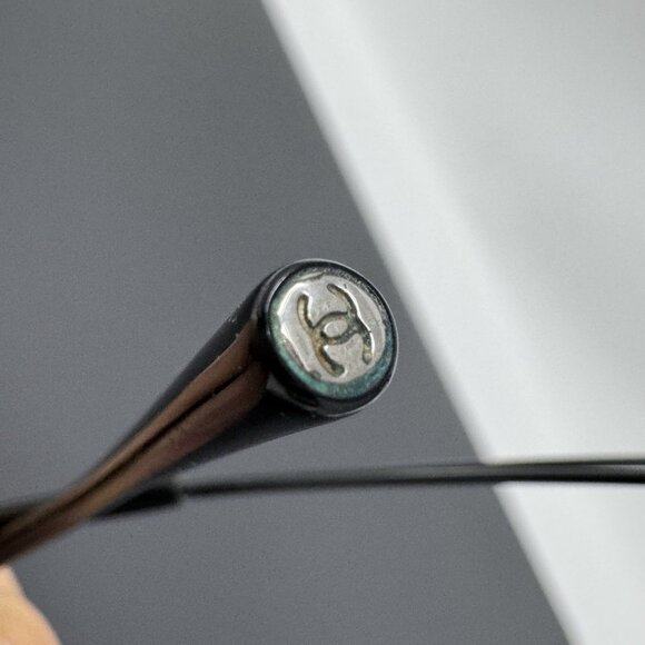 CHANEL Sunglasses Shield Sun Visor Rhinestone CoCo Mark Black 4073-s Gradient - Picture 8 of 15